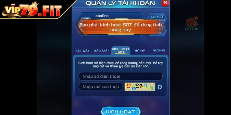 Đăng Ký VIP79 - Bước Khởi Đầu Trải Nghiệm Giải Trí Đỉnh Cao 4 Điền đầy đủ dữ liệu